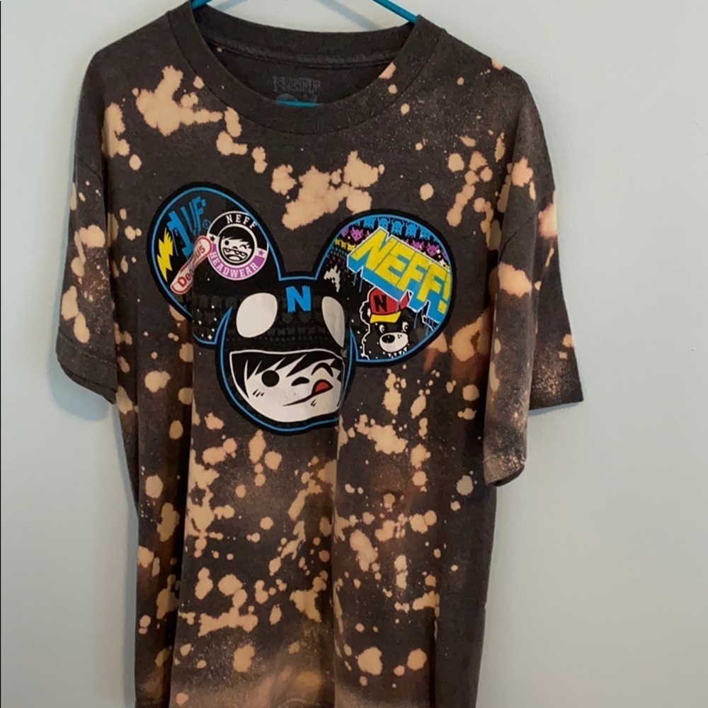One of a Kind Neff Deadmaus Polyester & Cotton Blend Short Sleeve T-Shirt Size L